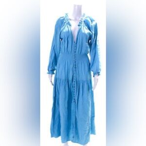 The westside brown taupe cotton gauze dress size M